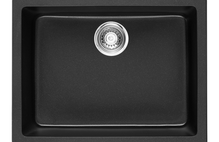 HAUSTERN STARKER SERIES GRANITE 1B UNDER MOUNT KITCHEN SINK BLACK COLOUR (HT-STARKER-612B-UM)