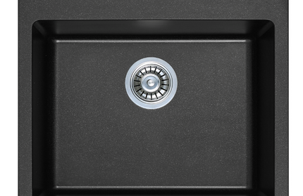HAUSTERN STARKER SERIES GRANITE 1B TOP MOUNT KITCHEN SINK BLACK COLOUR (HT-STARKER-612B)