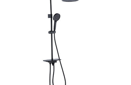 HAUSTERN BEETHOVA SERIES 3-WAYS SHOWER COLUMN SET BLACK COLOUR(HT-BEETOVA-90T-BK)