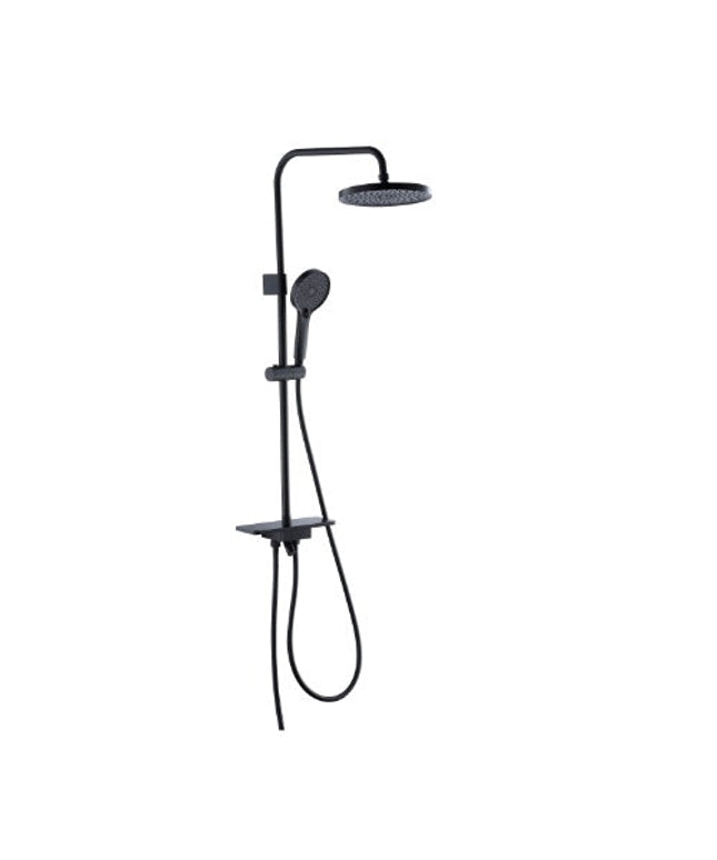HAUSTERN BEETHOVA SERIES 3-WAYS SHOWER COLUMN SET BLACK COLOUR(HT-BEETOVA-90T-BK)