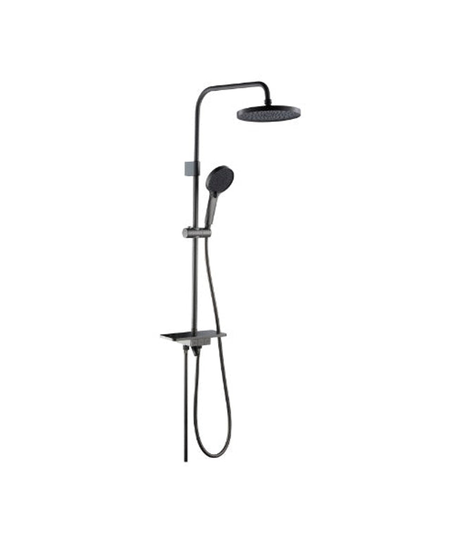 HAUSTERN BEETHOVA SERIES 3-WAYS SHOWER COLUMN SET TITANIUM GREY COLOUR(HT-BEETOVA-90T-TG)