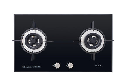 ELBA DOUBLE BURNERS BUILT-IN GLASS HOB EGH-K8942G(BK)