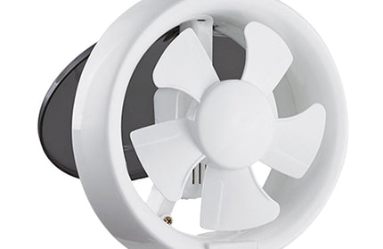 ELBA GLASS MOUNTED VENTILATION FAN 8" EGVF-E0815(WH)