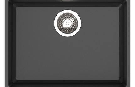 HAUSTERN EDGE SERIES GRANITE 1B UNDER MOUNT KITCHEN SINK BLACK COLOUR (HT-EDGE-612-UM-B)