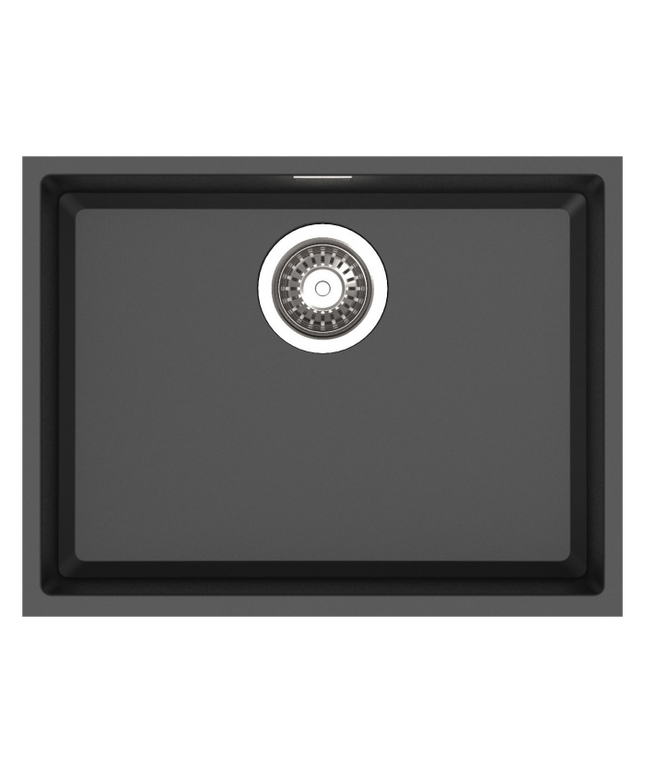 HAUSTERN EDGE SERIES GRANITE 1B UNDER MOUNT KITCHEN SINK BLACK COLOUR (HT-EDGE-612-UM-B)