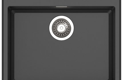 HAUSTERN EDGE SERIES GRANITE 1B TOP MOUNT KITCHEN SINK BLACK COLOUR (HT-EDGE-612B)