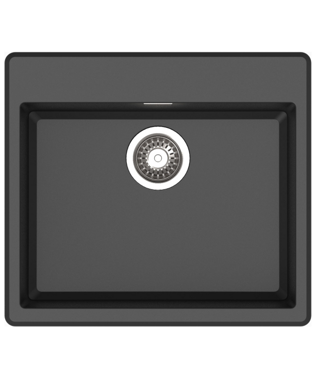HAUSTERN EDGE SERIES GRANITE 1B TOP MOUNT KITCHEN SINK BLACK COLOUR (HT-EDGE-612B)