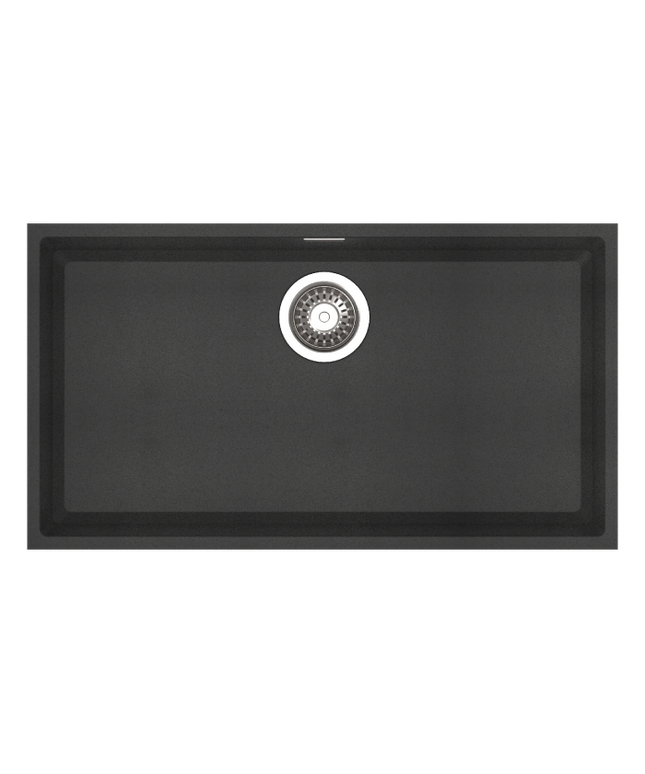 HAUSTERN EDGE SERIES GRANITE 1B UNDER MOUNT KITCHEN SINK BLACK COLOUR (HT-EDGE-613UM-B)