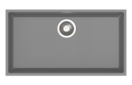 HAUSTERN EDGE SERIES GRANITE 1B UNDER MOUNT KITCHEN SINK GREY COLOUR (HT-EDGE-613UM-G)