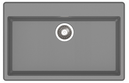 HAUSTERN EDGE SERIES GRANITE 1B TOP MOUNT KITCHEN SINK GREY COLOUR (HT-EDGE-613G)