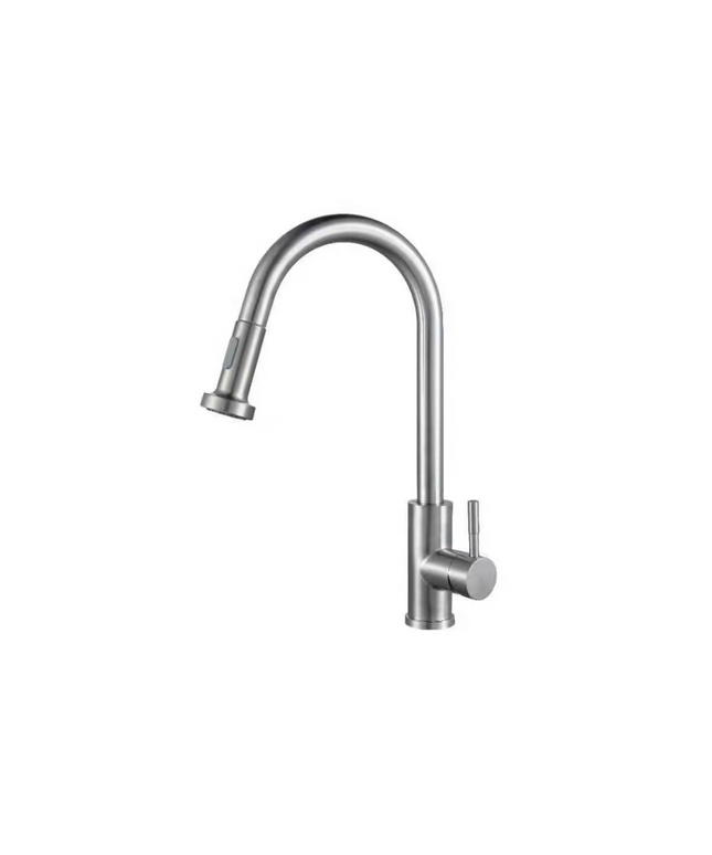 HAUSTERN STIQ SERIES STAINLESS STEEL KITCHEN FAUCET W SINGLE U MIXER PULL OUT TAP (HT-STIQ-561A/PP-SS)