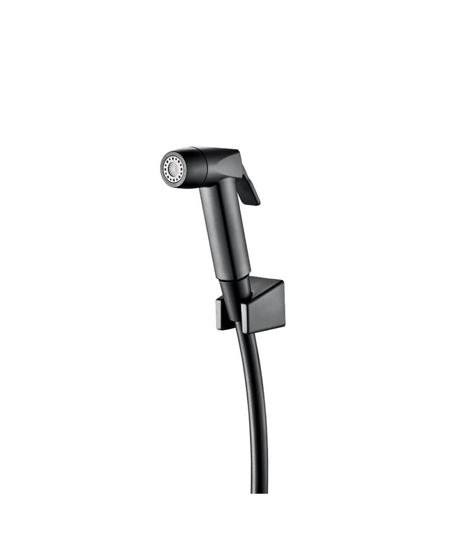HAUSTERN ZETA SERIES ABS HAND BIDET SPRAY WITH FLEXIBLE HOSE - MATTE BLACK COLOUR(HT-ZETA-401D-BK)