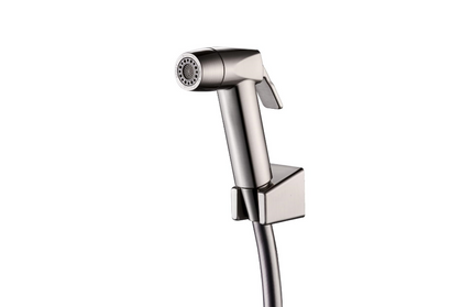 HAUSTERN ZETA SERIES ABS HAND BIDET SPRAY WITH FLEXIBLE HOSE - NICKLE COLOUR(HT-ZETA-401D-NK)