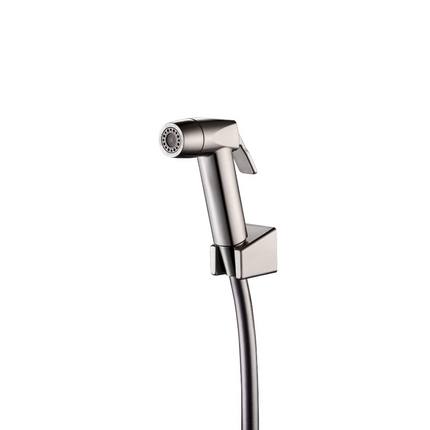 HAUSTERN ZETA SERIES ABS HAND BIDET SPRAY WITH FLEXIBLE HOSE - NICKLE COLOUR(HT-ZETA-401D-NK)
