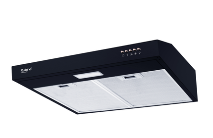 RUBINE RSH-GENOA-60BL SLIM HOOD 3 EXTRACTION SPEED WITH 5-LAYER ALUMINIUM GREASE FILTER