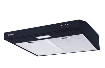 RUBINE RSH-GENOA-75BL SLIM HOOD 3 EXTRACTION SPEED WITH 5-LAYER ALUMINIUM GREASE FILTER MATTE BLACK