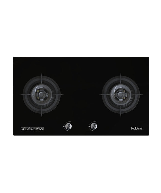 RUBINE RGH-LOTOFLEXI2B-BLFX GLASS GAS HOB WITH FLAME POWER (5.0KW)