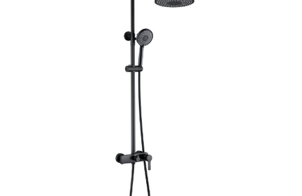 HAUSTERN KASKA SERIES 3-WAYS SHOWER COLUMN SET BLACK COLOUR(HT-KASKA-95T-BK)