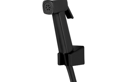 HAUSTERN WUFEL SERIES ABS HAND BIDET SPRAY WITH FLEXIBLE HOSE - MATTE BLACK COLOUR(HT-WUFEL-400-BK)