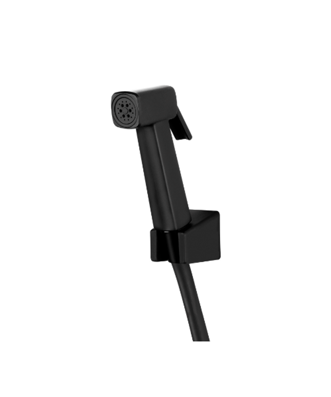 HAUSTERN WUFEL SERIES ABS HAND BIDET SPRAY WITH FLEXIBLE HOSE - MATTE BLACK COLOUR(HT-WUFEL-400-BK)