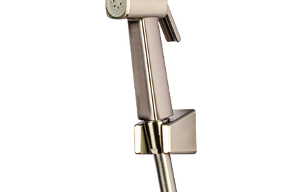 HAUSTERN WUFEL SERIES ABS HAND BIDET SPRAY WITH FLEXIBLE HOSE - NICKLE COLOUR(HT-WUFEL-400-NK)
