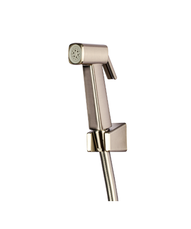 HAUSTERN WUFEL SERIES ABS HAND BIDET SPRAY WITH FLEXIBLE HOSE - NICKLE COLOUR(HT-WUFEL-400-NK)